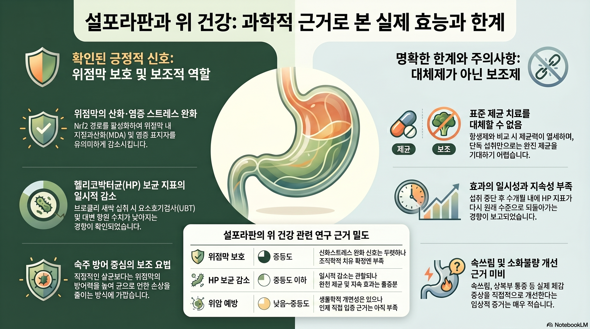                        설포라판과 위 건강 AI 리서치                             
                        